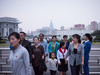 Visitors arrive at a fun fair in Pyongyang on Sept. 26, 2017.