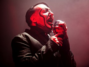 Manson performs at the Shaw Conference Centre in Edmonton, Alta., on Thursday, April 2, 2015.