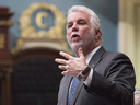 Quebec Premier Philippe Couillard: “You talk to me, I talk to you; I see your face, you see mine. ... It’s a question, in my opinion, that’s not simply religious but human.”