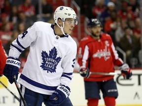 Toronto Maple Leafs forward Auston Matthews skates against the Washington Capitals on Oct. 18.