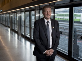 New Metrolinx CEO Phil Verster, poses for a portrait at the Union Pearson Express platform at Union Station in Toronto, Ontario, October 24, 2017.