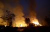 The Hilton Sonoma Wine Country hotel in Santa Rosa, Calif., is destroyed by a wildfire on Oct. 9, 2017.