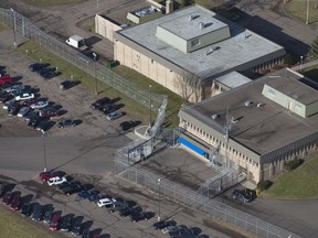 FILE - This Dec. 10, 2015 aerial file photo, shows Lincoln Hills juvenile prison in Irma, Wis. Violence by inmates at the prison sent five staff members to the hospital Sunday night, a retired Lincoln Hills union steward said Tuesday, Oct. 24, 2017. A federal judge in July ordered the prison to sharply reduce its use of pepper spray, solitary confinement and shackles after allegations of prisoner abuse. Workers have said that order has led to increased inmate violence.  (Mark Hoffman /Milwaukee Journal-Sentinel via AP, File)
