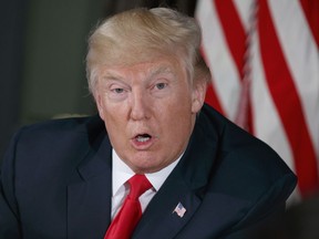 FILE - In this Tuesday, Aug. 8, 2017, file photo, President Donald Trump speaks during a briefing at Trump National Golf Club in Bedminster, N.J.  A new Associated Press-NORC poll finds that North Korea's nuclear weapons development is spooking most Americans. Two-thirds of them say President Donald Trump's war of words with the isolated nation's leader is making the situation worse. Less than one in 10 think Trump's comments are making it better. (AP Photo/Evan Vucci, File)