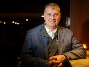 Sports reporter Tim Baines sits down for beer and a Q & A with CFL Commissioner, Randy Ambrosie, at The Keg in the Byward Market Tuesday evening.