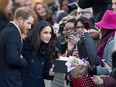 Prince Harry and fiancee Meghan Markle arrive at the Terrance Higgins Trust World AIDS Day charity fair at Nottingham Contemporary on December 1, 2017 in Nottingham, England.