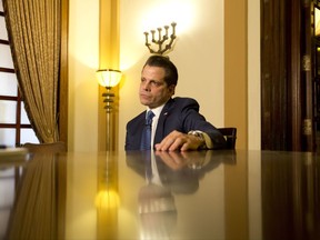 Former White House communications director Anthony Scaramucci talks during an interview with the Associated Press in Jerusalem, Monday, Nov. 20, 2017. Scaramucci told The Associated Press on Monday that although he has not spoken to Donald Trump in over a month, he talks to the president's inner circle "regularly" and considers himself a media "surrogate" for the administration. (AP Photo/Ariel Schalit)