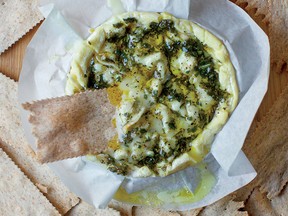 Herb and garlic baked Camembert from Smitten Kitchen Every Day.