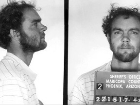 This 1973 booking photo, originally made by the Maricopa County Sheriff's Office in Phoenix and released Thursday, Nov. 2, 2017, by the New Hampshire Office of the Attorney General, shows Terry Peder Rasmussen. Authorities filling in the gaps in the life of Rasmussen, suspected of killing six women and children -- including his toddler daughter -- want to learn about a woman he was seen with in the 1970s, saying she may be the young girl's mother.  Authorities believe that among his victims, he killed an unnamed woman and three girls whose bodies were found in barrels near a New Hampshire state park in 1985 and 2000, and that he fathered one of them. Rasmussen died in a California prison in 2010.  (Maricopa County Sheriff's Office/New Hampshire Office of the Attorney General via AP)