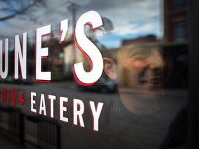 Chef Matt Basile poses for a portrait at the pop up restaurant June's HIV+ Eatery in Toronto on Tuesday, Nov. 7, 2017. THE CANADIAN PRESS/Chris Donovan