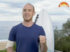 Charlie Fry talks about being attacked by a shark at Avoca Beach, Australia, Tuesday, Nov. 14, 2017.