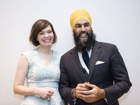 Federal NDP Leader Jagmeet Singh and Chief of Staff, Willy Blomme pose for a portrait before the Broadbent Institute's Progress Gala in Toronto on Thursday, November 16, 2017. THE CANADIAN PRESS/Christopher Katsarov