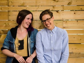 Vancouver comedians Heather Jordan Ross, right, and Emma Cooper are shown in this undated handout image. Jokes about sexual assault are often contentious in the comedy world. THE CANADIAN PRESS/HO-Scott McLean