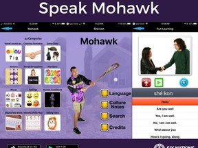 Six Nations Polytechnic launches new Mohawk language app as shown in this handout image. THE CANADIAN PRESS/HO-Nations Polytechnic.