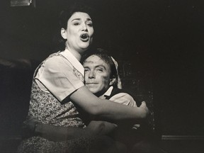 Amy Sky and David Cassidy appear in the play "Blood Brothers," at the Royal Alexandra Theatre in Toronto in a handout photo. THE CANADIAN PRESS/HO-Nir Baraket MANDATORY CREDIT