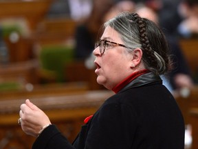 National Revenue Minister Diane Lebouthillier stands during question period in the House of Commons on Parliament Hill in Ottawa on Tuesday Nov. 7, 2017. THE CANADIAN PRESS/Sean Kilpatrick