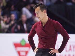 Canada's Patrick Chan skates off the ice following his free program in the men's competition at Skate Canada International in Regina on October 28, 2017. With the 2018 Pyeongchang Olympics a few weeks away, Patrick Chan is withdrawing from the NHK Trophy figure skating competition to focus on training.The 26-year-old has decided to shift his focus to January's national championships, which will also be the trials for the Winter Games. THE CANADIAN PRESS/Paul Chiasson