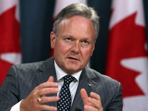 Stephen Poloz, Governor of the Bank of Canada holds a news conference concerning the rise of the bank's interest rates, in Ottawa, Tuesday July 12, 2017. Of all the nightmare scenarios that run through Poloz's head, the threat of a cyberattack is more "more worrisome than all the other stuff," he told the Canadian Press in an October interview.THE CANADIAN PRESS/Fred Chartrand