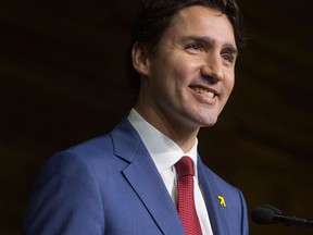 Prime Minister Justin Trudeau speaks at the Women Deliver kickoff event in Vancouver, B.C., on Thursday November 16, 2017. Montreal's Grevin wax museum will unveil a statue of Prime Minister Justin Trudeau tonight. THE CANADIAN PRESS/Darryl Dyck