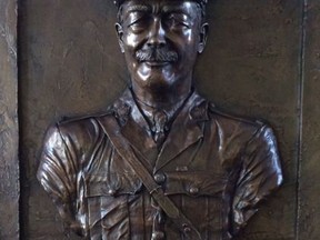 A bronzed relief of Lt.- Col. Samuel Sharpe created by artist Tyler Briley is seen in this undated handout photo. Hidden away somewhere on Parliament Hill is the bronzed relief of Lt.-Col. Samuel Sharpe. Finished two years ago, the sculpture appeared destined for a spot in the foyer outside the House of Commons to commemorate the former MP and recognize all Canadian veterans struggling with psychological injuries. THE CANADIAN PRESS/HO, Tyler Briley *MANDATORY CREDIT*