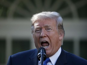 President Donald Trump speaks as he announces Federal Reserve board member Jerome Powell as his nominee for the next chair of the Federal Reserve in the Rose Garden of the White House in Washington, Thursday, Nov. 2, 2017. (AP Photo/Alex Brandon)