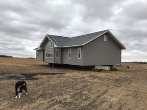 A house which appeared on land belonging to Patrick Maze near Saskatoon is shown in a handout photo. THE CANADIAN PRESS/HO-Patrick Maze MANDATORY CREDIT