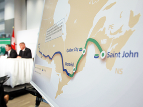 TransCanada executives announce the company's Energy East Pipeline project on Aug. 1, 2013.