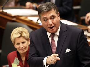 Ontario Finance Minister Charles Sousa delivers the province's fall economic update on Nov. 14, 2017.