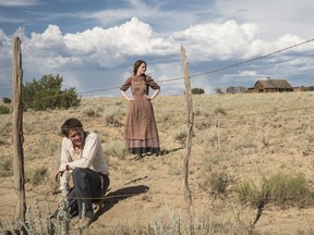 Jack O'Connell, Michelle Dockery in Godless.