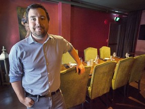 Sam Murphy, general manager of the Barrington Steakhouse and Oyster Bar, stands in their Legacy Room in Halifax on Friday, Nov. 3, 2017. The dining room, one of five Legacy Rooms in the city, offers a private, safe-space environment intended to promote reconciliation between Indigenous and non-Indigenous people. THE CANADIAN PRESS/Andrew Vaughan