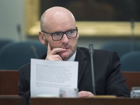 Nova Scotia Auditor General Michael Pickup appears before the public accounts committee at the legislature in Halifax on Wednesday, Nov. 29, 2017. Recently Pickup criticized the government's communications skills in his latest report, drawing the ire of Premier Stephen McNeil. THE CANADIAN PRESS/Andrew Vaughan