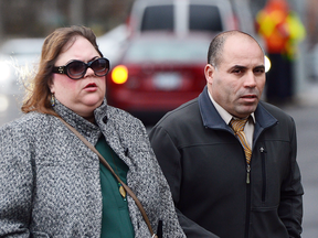 Security certificate detainee Mohamed Harkat and his wife Sophie Harkat arrive to the Supreme Court of Canada in Ottawa on Thursday Nov. 16, 2017.