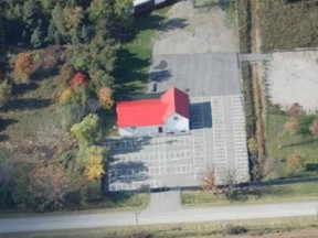 Aerial photo of Welland clubhouse seized from the Hells Angels.