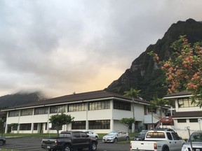 FILE - This Tuesday, Nov. 14, 2017, file photo shows the Hawaii State Hospital in Kaneohe, Hawaii. Randall Saito, acquitted of a 1979 murder by reason of insanity and escaped from the hospital Sunday, Nov. 12, was arrested in California on Wednesday, Nov. 15. (AP Photo/Caleb Jones, File)
