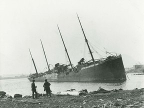 The battered Imo following the Halifax explosion.