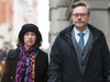 Sally Lane and John Letts, parents of Jack Letts, outside the Old Bailey court in central London on Jan. 12, 2017. The couple were charged with funding a terrorist group after they tried to send money to Jack in Syria.
