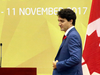 Prime Minister Justin Trudeau arrives for a press conference at the APEC Forum in Danang, Vietnam, Nov. 11, 2017.