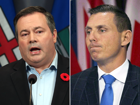 United Conservative Party Leader Jason Kenney, left, and Ontario Progressive Conservative Leader Patrick Brown.