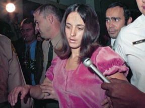 FILE - This 1969 file photo shows Manson Family member Susan Atkins, convicted of the Tate, LaBianca and Hinman murders. A teenage runaway, she met Manson while living in a commune in the Haight-Ashbury district. The Manson slayings were unsolved for three months until Atkins confessed to a cellmate after her arrest on an unrelated charge. She was married twice in prison and died of brain cancer on Sept. 24, 2009, shortly after being denied parole again. She was 61. (AP Photo, File)