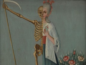 An oil painting depicting life and death, likely from the late 18th century.