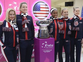 final matches between Belarus and USA will take place Nov. 11 - 12, 2017. (AP Photo/Sergei Grits)