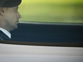 Army Sgt. Bowe Bergdahl leaves the Fort Bragg courtroom facility after a sentencing hearing on Tuesday, Oct. 31, 2017, on Fort Bragg, N.C. Bergdahl, who walked off his base in Afghanistan in 2009 and was held by the Taliban for five years, has pleaded guilty to desertion and misbehavior before the enemy. (Andrew Craft/The Fayetteville Observer via AP)/The Fayetteville Observer via AP)