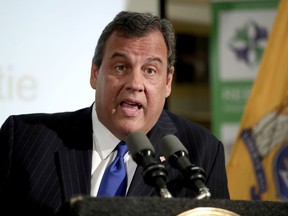 New Jersey. Gov. Chris Christie speaks during a news conference at the Integrity House drug addiction rehabilitation center, Wednesday, Nov. 29, 2017, in Newark, N.J. If the U.S. Supreme Court sides with New Jersey in the state's challenge to a 25-year-old federal ban on sports betting, it will be largely because Christie took on a fight many believed was no winnable six years ago. Oral arguments are set for Dec. 6, in Washington, D.C. (AP Photo/Julio Cortez)