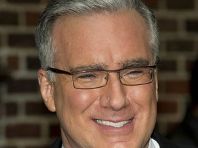 FILE - In this Oct. 24, 2011, file photo, political pundit Keith Olbermann leaves a taping of the "Late Show with David Letterman," in New York. Olbermann has starred in a series of online video commentaries about the Trump presidency for GQ Magazine titled "The Resistance." Olbermann said the episode released Monday, Nov. 27, 2017, would be his final one and that he is "retiring from political commentary in all media venues." (AP Photo/Charles Sykes, File)
