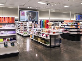 This June 7, 2017, photo provided by Target shows a revamped beauty area in a Target store. There are lots of options to look your best for the winter holidays, and the beauty shopping experience is becoming more enjoyable. Target is revamping their stores' beauty areas, adding better lighting and bringing in new affordable niche brands. (Robert Chapman/Courtesy of Target via AP)