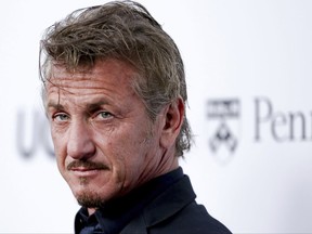 FILE- In this April 13, 2016 file photo, actor Sean Penn arrives at a gala in Los Angeles. Atria Books announced Monday, Nov. 13, 2017, that Penn's novel, "Bob Honey Who Just Do Stuff" will come out March 27.  (Photo by Rich Fury/Invision/AP, File)
