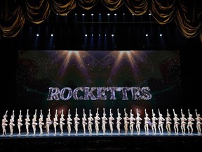 This Nov. 7, 2017 photo released by Madison Square Garden shows the dress rehearsal for the "Radio City Christmas Spectacular," currently performing through Jan. 1 at Radio City Music Hall in New York. (Carl Scheffel/MSG via AP)