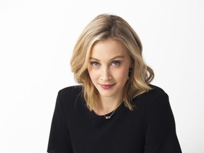 In this Aug. 16, 2017 photo, actress Sarah Gadon poses for a portrait to promote her series, "Alias Grace" in New York. (Photo by Andy Kropa/Invision/AP)