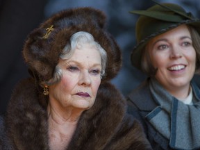 This image released by Twentieth Century Fox shows Judi Dench, left, and Olivia Colman in a scene from, "Murder on the Orient Express." (Nicola Dove/Twentieth Century Fox via AP)