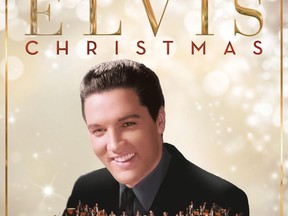 This cover image released by Sony shows "Christmas with Elvis and The Royal Philharmonic Orchestra," by Elvis Presley. (Sony via AP)